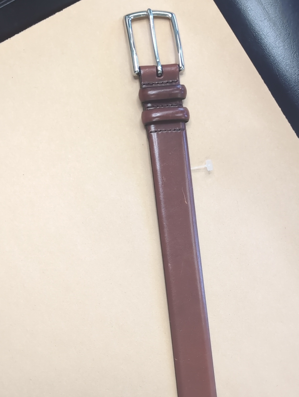 Polo by Ralph Lauren Brown Leather Belt with Silver Buckle